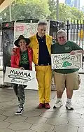 ESPO gives public art & design lecture at Fat Kid Skatepark, Brooklyn, NY with Loren Michelle, Pablo Ramirez's mother and Brooklyn parks commissioner Martin Maher - 2021