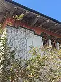 Detail of the eaves and exterior tile