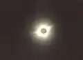 View near the end of totality, Playas del Coco, Guanacaste, Costa Rica