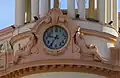 Clock with statues representing Day and Night