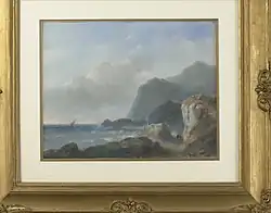 A. Schelfhout, Rocky coast, 1852; pastel on paper