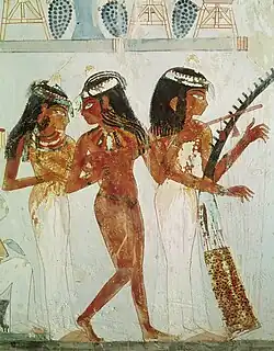 Egyptian lute player 1422–1411 BC