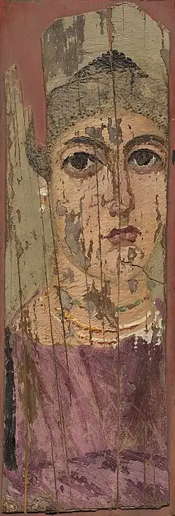 Fayum portrait with lead white