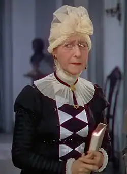 Colored shot of Elspeth Dudgeon from the film in Becky Sharp