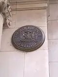 Plaque outside the embassy