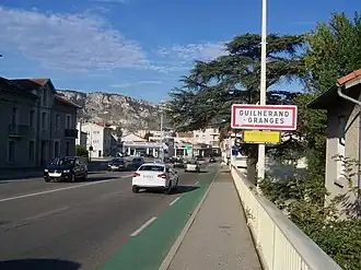 The road into Guilherand-Granges