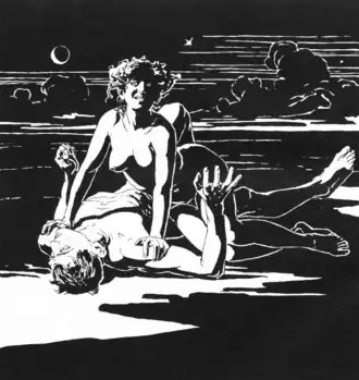 Vampire in Ver Sacrum #12 (1899) p.&nbsp;8 by Ernst Stöhr