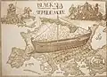 Etching "Black Sea" Expedition, author Vladimir Bakhtov, 1989.