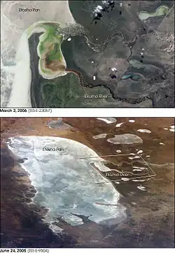 Etosha pan in northern Namibia