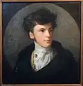 Felix Columban Diogg, son, oil on wood, around 1815