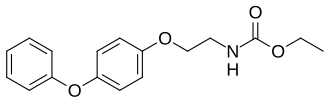 Skeletal formula of fenoxycarb