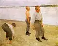 Boys Throwing Pebbles into the River (1890)