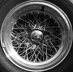 Borrani wire wheels on a Ferrari