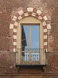 Roero Tower of Monteu, west side window