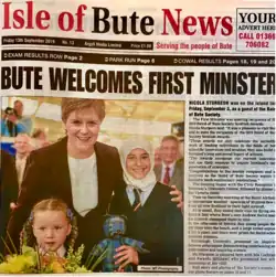 First Minister Rt. Honourable Nicola Sturgeon at a Civic Reception in the Ilse of Bute Discovery Centre