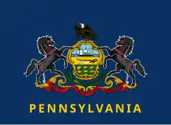 2004 proposal, interpreted to mean "Pennsylvania" is written below the coat of arms