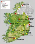 The clubs competing in the 2007 FAI eircom League of Ireland.