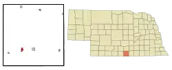Location of Bloomington, Nebraska