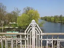 View from the Frey Bridge to the Havel and the Tiefwerder Wiesen (right)
