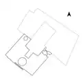 Plan of the Friday Mosque, Yazd. (straight line:ancient, dotted line:modern)