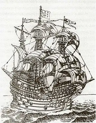 Carrack (Nau) – the Oceanic Carrack (a new and different model, and largest carrack)