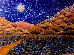 An acrylic painting titled Further Glories by Clark Thomas Carlton and photographed by the artist.
