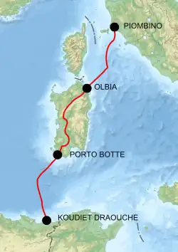 Location of GALSI