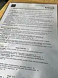 Food menu