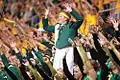 Drum Major Dan Hinman with the crowd in 2008