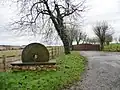 Gated entrance to Castle Farm, off New Road
