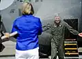 General Norton Schwartz upon landing at Hurlburt Field, Florida following his fini-flight during his last month tenure as Air Force Chief of Staff