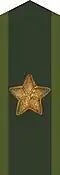 Collar patch m/58 (bronze) on uniform m/58-m/59 (1958–1972)