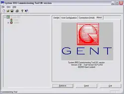 The System 800 Commissioning Tool for use on Gent System 800 control panels.
