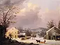 Jones Inn, Winter by George Henry Durrie, 1853