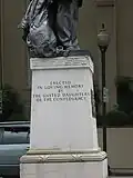 Inscription on the right side of the monument.