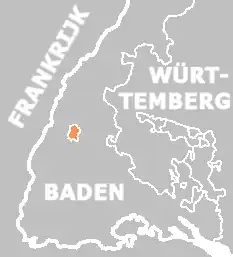 The Principality of Leyen, as shown within the Grand Duchy of Baden