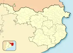 Meranges is located in Province of Girona