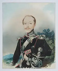 Fyodor Petrovich in a portrait by Karl von Hampeln&nbsp;[de] (1830s)