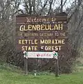 Village welcome sign