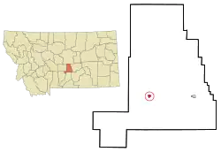 Location of Ryegate, Montana