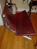 1970s Leather & Aluminum Chair – Side
