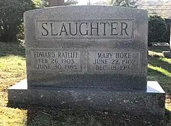 A gravestone.