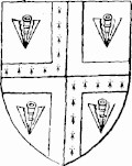 Escutcheon of the achievement of arms of Grindlay, senior branch (18th century).