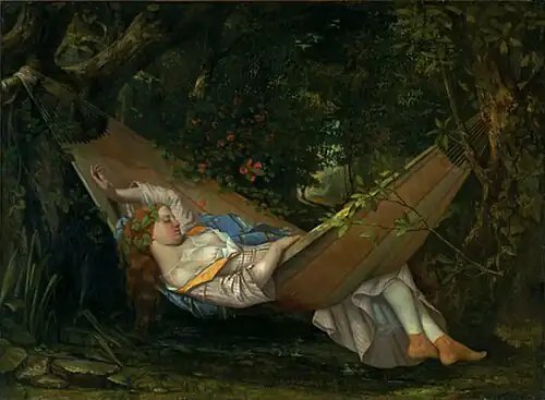 The Hammock by Gustave Courbet, 1844