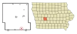 Location of Menlo, Iowa
