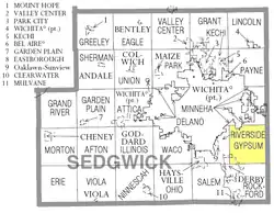 Location within Sedgwick County