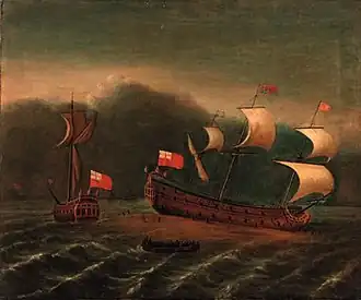 grounded ship painted by Sailmaker