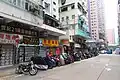 Motorcycle parking spaces
