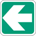 This way (supplementary information sign)