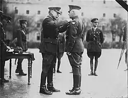 Field Marshall Haig awards Lewis Knight Commander Order of St. Michael and St. George